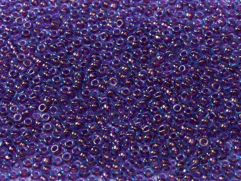 BeadsBalzar Beads & Crafts (MSB11-0352-250G) MIYUKI SEED BEADS 11/0 FUCHSIA LINED AQUA LUSTER (250 GMS)