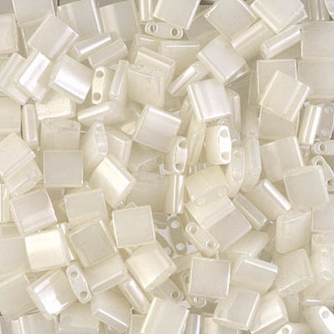BeadsBalzar Beads & Crafts (MTL-0512-50G) MIYUKI TILA BEADS OPAL CEYLON (50 GMS)