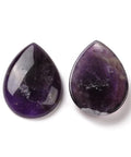 BeadsBalzar Beads & Crafts Natural Amethyst Cabochons, Teardrop, Size: about 30x40mm