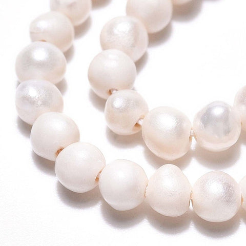 BeadsBalzar Beads & Crafts Natural Cultured Freshwater Pearl Beads Strands, Potato, 3~4x3~5mm, (16~16.7cm)