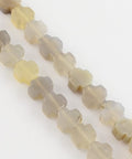 BeadsBalzar Beads & Crafts NATURAL GREY AGATE Greek Cross semi-precious stone about 8mm, 4mm thick