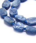 BeadsBalzar Beads & Crafts Natural Kyanite/Cyanite/Disthene, Flat Slab Beads, Nuggets, Frosted 6-13mm wide, 8-23mm long