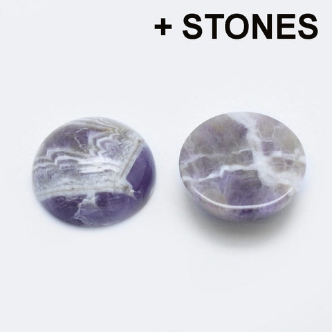 BeadsBalzar Beads & Crafts Natural Semi-Precious Cabochon Flatbacks, Half Round, 20mm