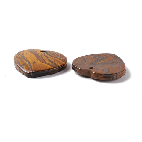 BeadsBalzar Beads & Crafts NATURAL. TIGER IRON (BG8818-B) (BG8818-X) Natural Pendant, Heart, 28-30mm (1 PC)