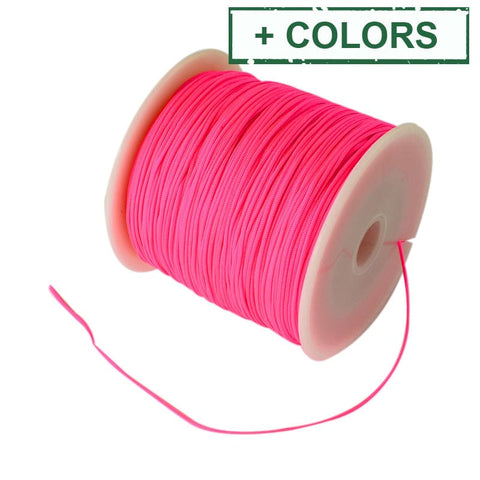 BeadsBalzar Beads & Crafts (NC5164-X) Braided Nylon Thread Nylon String,  0.8mm  (+/-90METS)