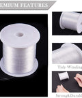 BeadsBalzar Beads & Crafts Nylon Wire, Clear Size: about 0.6mm in diameter, about 20m/roll