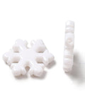 BeadsBalzar Beads & Crafts Opaque Acrylic Beads, Christmas Snowflake, White