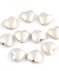BeadsBalzar Beads & Crafts PALE GOLDENROD (AH8780A) (AH8780-X) Spray Painted Acrylic Rubberized Style, Faceted, Hearts, 10.5x11.5x5mm (30 GMS / +- 70 PCS)