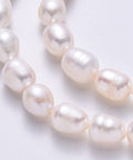 BeadsBalzar Beads & Crafts (PE920) Grade A Freshwater Pearl Beads, Rice, White 8-9MM (1 STR)