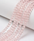 BeadsBalzar Beads & Crafts PINK (BE8827-D10) (BE8827-D08) Glass Beads Strands, Faceted, Rondelle, Cyan, 3.5x3mm (1 STR)