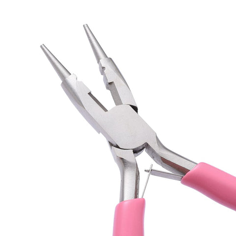 BeadsBalzar Beads & Crafts (PL9195) Carbon Steel Jewelry Pliers, Round Nose Pliers, Wire Cutter (1 PC)
