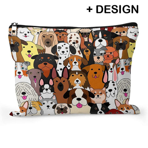 BeadsBalzar Beads & Crafts Polyester Wallet, Makeup Bag, with Zipper, Rectangle