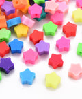 BeadsBalzar Beads & Crafts Polymer Clay Beads, for DIY Jewelry Crafts Supplies, Star, Mixed Color, 9x9~10x4~5mm