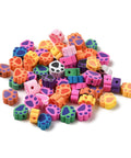 BeadsBalzar Beads & Crafts Polymer Clay Paw Print Beads – Mixed Colors, 8.5x7mm for Jewelry Making & Crafting 7x8.5mm