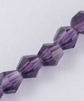 BeadsBalzar Beads & Crafts PURPLE (BE3016-03) (BE3016-X) Bicone Beads, 6mm Faceted Bicone (1 STR)
