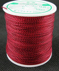 BeadsBalzar Beads & Crafts RED 0.8mm Metallic Thread, Embroidery Thread
