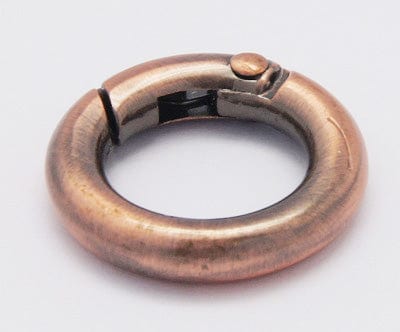 BeadsBalzar Beads & Crafts RED COPPER Alloy Spring Gate Rings, O Rings, 6 Gauge, 20x4mm