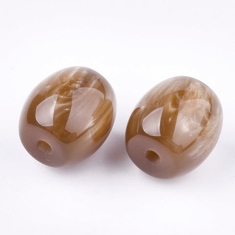 BeadsBalzar Beads & Crafts Resin Beads – Imitation Gemstone Oval Beads, Peru Style
