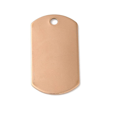 BeadsBalzar Beads & Crafts ROSE GOLD 304 Stainless Steel Pendants, Rectangle, Stamping Blank Tag, 19.5x35mm