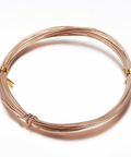BeadsBalzar Beads & Crafts SANDY BROWN (AW6140A) (AW6140-X) Aluminum Wire, Gold Size: about 2mm in diameter, about 5m-roll. (1 ROLL)