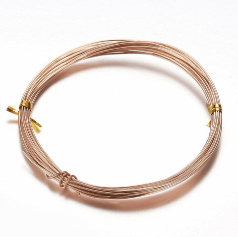 BeadsBalzar Beads & Crafts SANDY BROWN (AW6140A) (AW6140-X) Aluminum Wire, Gold Size: about 2mm in diameter, about 5m-roll. (1 ROLL)