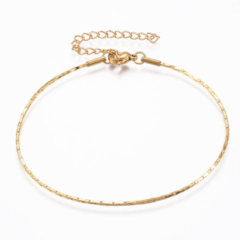 BeadsBalzar Beads & Crafts (SB8831-26G) 304 Stainless Steel Coreana Chain Bracelet (1 PC)