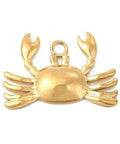 BeadsBalzar Beads & Crafts (SC8893-G) Ion Plating(IP) 304 Stainless Steel Pendant, Crab Charm, Golden, 24.5x17x3mm (1 PC)