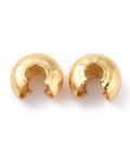 BeadsBalzar Beads & Crafts (SC8921-G)304 Stainless Steel Crimp Beads Covers, Golden, 5x4.5x3mm (10 PCS)