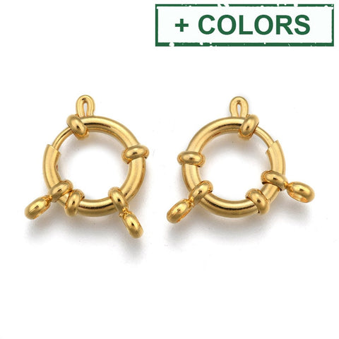 BeadsBalzar Beads & Crafts (SC8971-X) 304 Stainless Steel Spring Ring Clasps, 23mm (2 PCS)