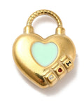 BeadsBalzar Beads & Crafts (SH8761-G) Ion Plating(IP) 304 Stainless Steel Pendants, with Enamel, Golden, Heart, 18mm (2 PCS)