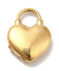 BeadsBalzar Beads & Crafts (SH8761-G) Ion Plating(IP) 304 Stainless Steel Pendants, with Enamel, Golden, Heart, 18mm (2 PCS)