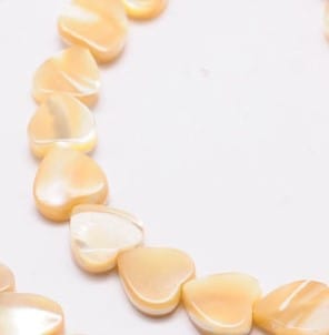 BeadsBalzar Beads & Crafts (SH8872-17) Natural Sea Shell Heart Bead, 8x8x3mm, Hole: 1mm (10 PCS)
