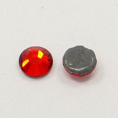 BeadsBalzar Beads & Crafts SIAM Glass Hotfix Rhinestone, Flat Back & Faceted, Half Round, 4.6-4.8mm