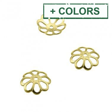 BeadsBalzar Beads & Crafts Silver 925 8.5mm Flower caps
