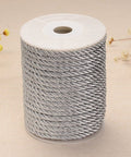BeadsBalzar Beads & Crafts SILVER Twisted Nylon Thread, 5mm thick, about 16 meters