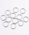 BeadsBalzar Beads & Crafts (SJ8791-12) 304 Stainless Steel Open Jump Rings, 12mm (+/-50 PCS)