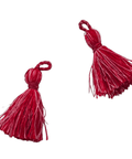 BeadsBalzar Beads & Crafts Small Tassels Red & White 22mm