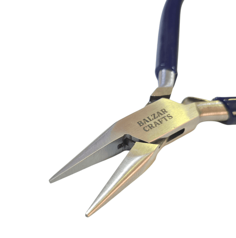 BeadsBalzar Beads & Crafts Smooth nose Chainnose Plier – 115mm with Spring for Precision Jewelry & Craft Work