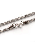 BeadsBalzar Beads & Crafts (SN6928A-3PC) 304 Stainless Steel Rope Chain Necklaces, 3mm wide, 50cm long (3 PCS)