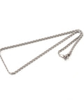 BeadsBalzar Beads & Crafts (SN6928A-3PC) 304 Stainless Steel Rope Chain Necklaces, 3mm wide, 50cm long (3 PCS)