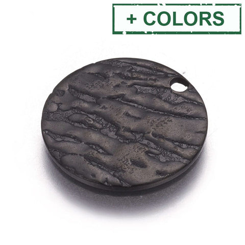 BeadsBalzar Beads & Crafts (SP8852-X) Stainless Steel Pendants, Electrophoresis 15mm (5 PCS)