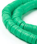 BeadsBalzar Beads & Crafts SPRING GREEN (HE6578-06) (HE6578-X) Handmade Polymer Clay Beads, Disc Heishi Beads 6mm (1 STR)