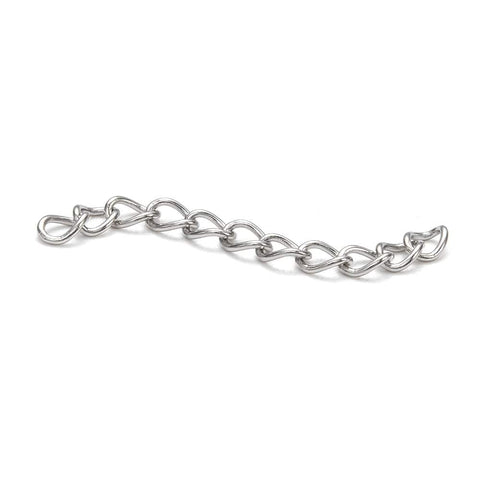 BeadsBalzar Beads & Crafts STAINLESS STEEL 304 Stainless Steel Chain Extender, 47-53mm