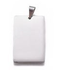 BeadsBalzar Beads & Crafts STAINLESS STEEL 304 Stainless Steel Pendants, Rectangle, Stamping Blank Tag, 40x25x2mm