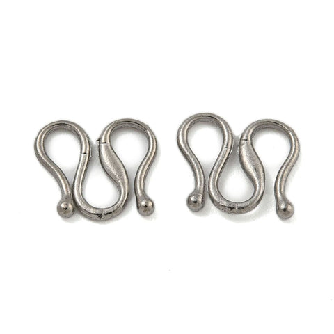 BeadsBalzar Beads & Crafts STAINLESS STEEL 304 Stainless Steel S-Hook Clasps – 7mm x 8mm