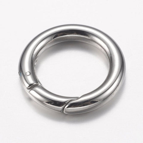 BeadsBalzar Beads & Crafts STAINLESS STEEL 304 Stainless Steel Spring Gate Rings, O Rings, Ring