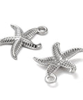 BeadsBalzar Beads & Crafts STAINLESS STEEL Ion PlatED 304 Stainless Steel Pendants, Starfish Charm