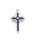 BeadsBalzar Beads & Crafts STAINLESS STEEL (SC8766P) (SC8766-X) 304 Stainless Steel Pendants, with Enamel, Cross, 33.5x20mm (2 PCS)