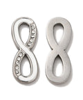 BeadsBalzar Beads & Crafts STAINLESS STEEL (SI9004-P) (SI9004-X) Ion Plating(IP) 304 Stainless Steel Enamel Connector, with Crystal Rhinestone, Infinity , 20x7.5x2mm (1 PC)