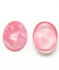 BeadsBalzar Beads & Crafts SYNTHETIC WATERMELLON STONE GLASS Synthetic & Natural Cabochons Flatbacks, Oval, Light 14mm